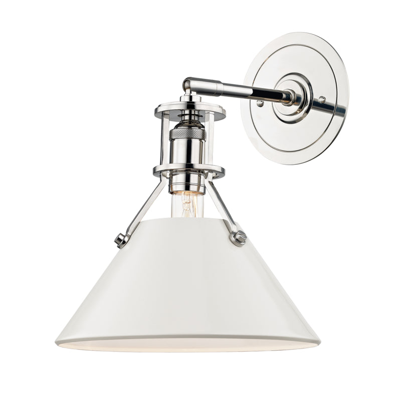 Hudson Valley - MDS350-PN/OW - One Light Wall Sconce - Painted No. 2 - Polished Nickel
