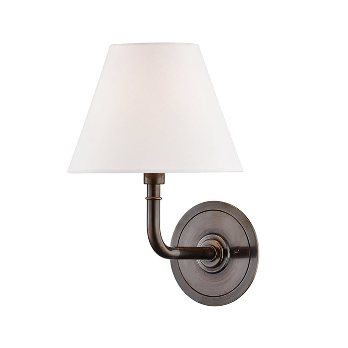 Hudson Valley One Light Wall Sconce from the Signature No.1 collection in Distressed Bronze finish