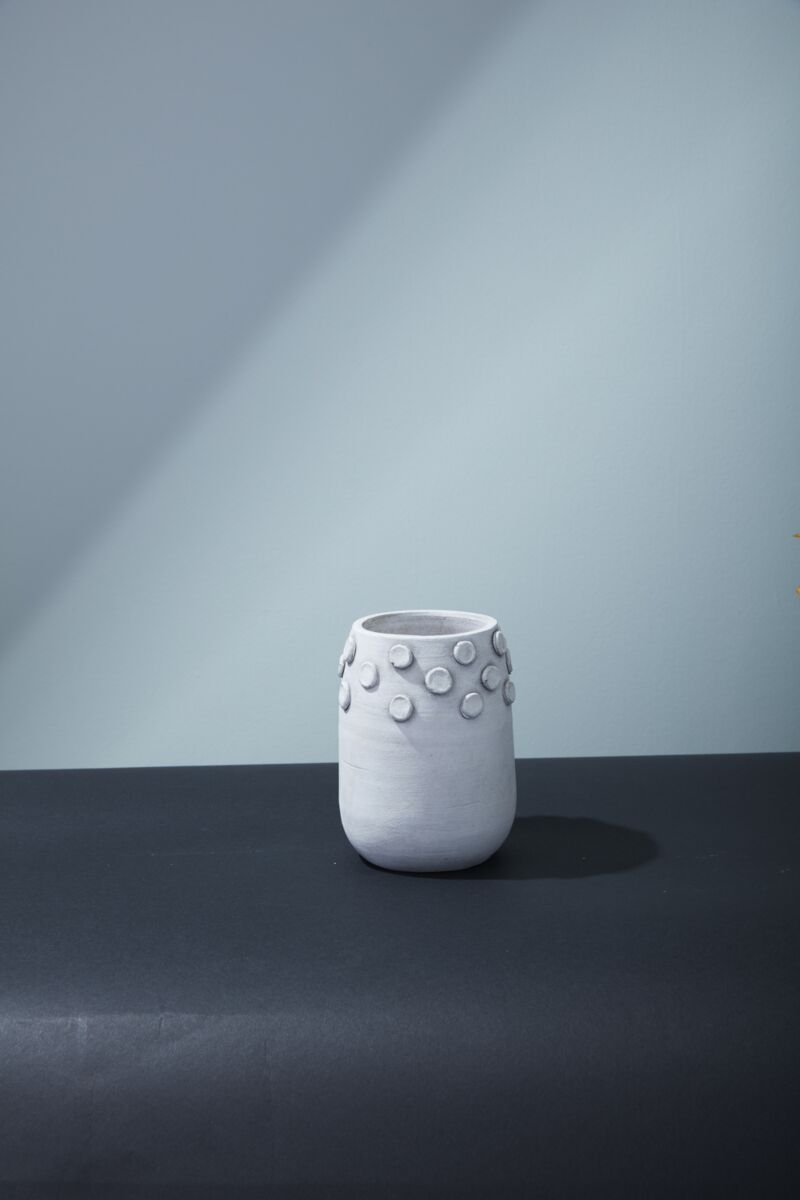 Design Shop White Finley Canister, 4.75" X 6.25", Set of 2.