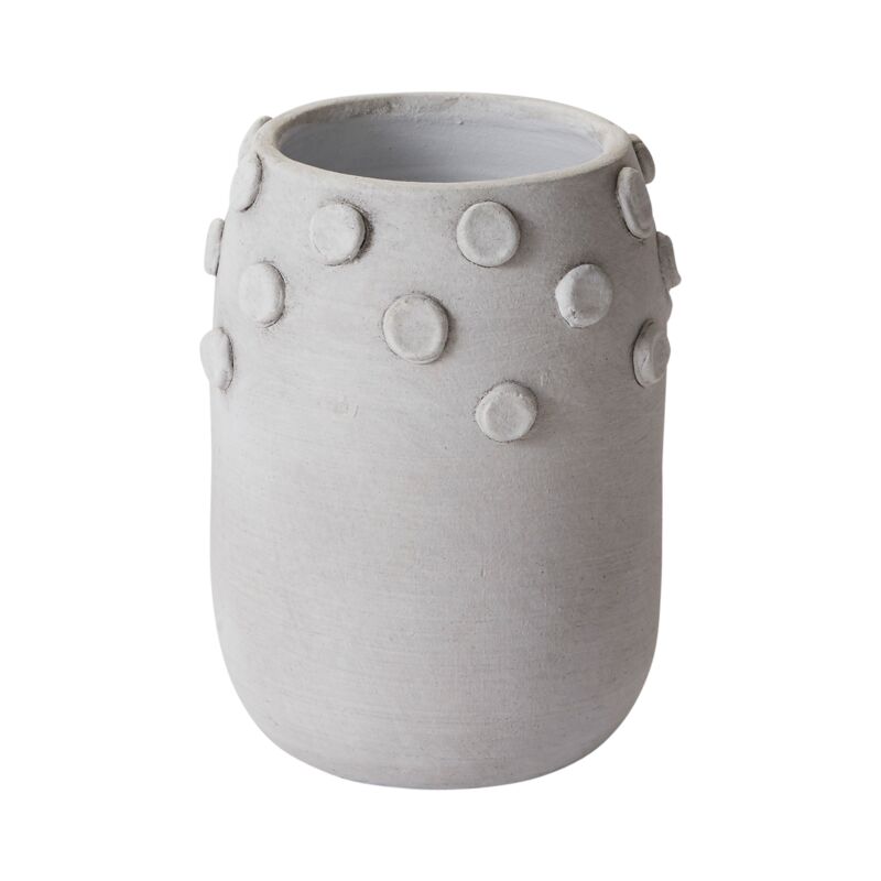 Design Shop White Finley Canister, 6.5" X 7.5".