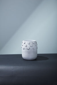 Design Shop White Finley Canister, 6.5" X 7.5".
