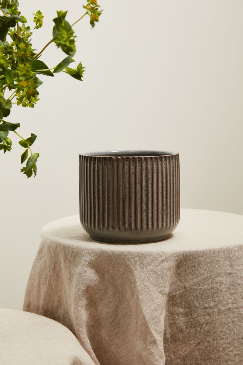 Design Shop Grey Habitat Collection Pot, 5.25" X 4.25"