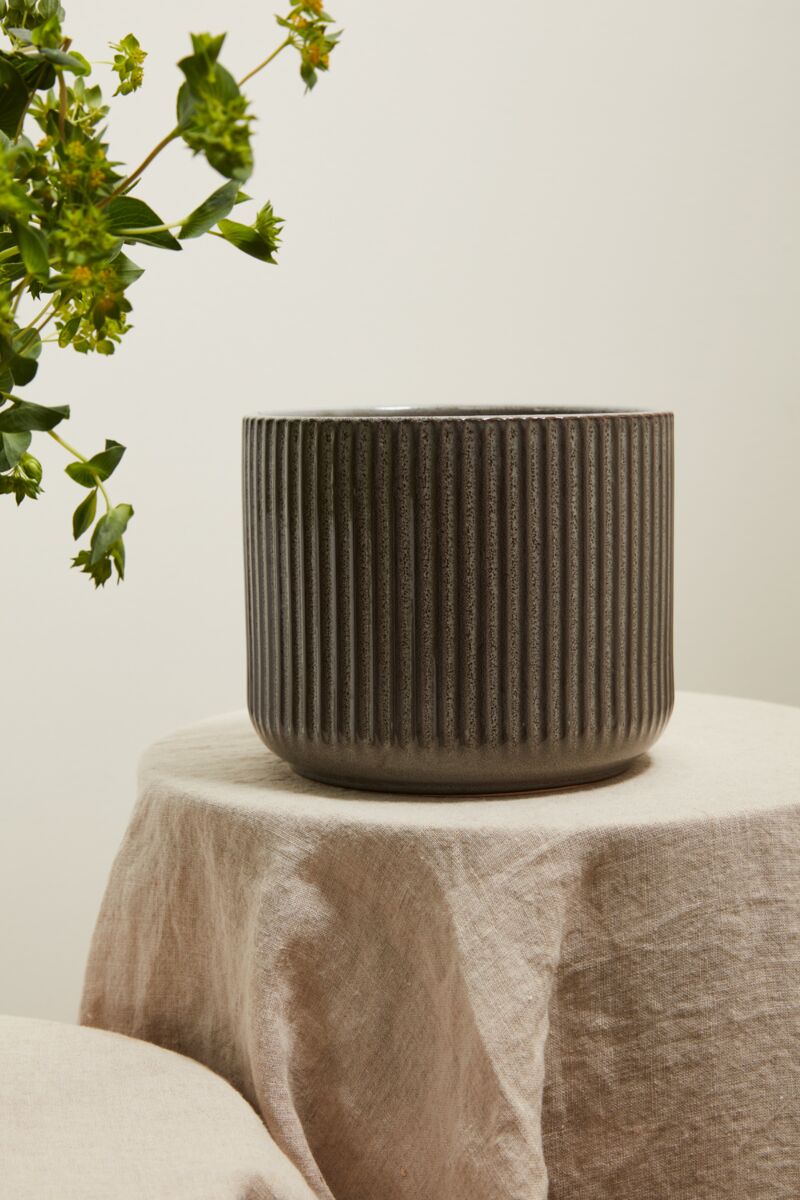 Design Shop Grey Habitat Collection Pot, 6.75" X 5.75"