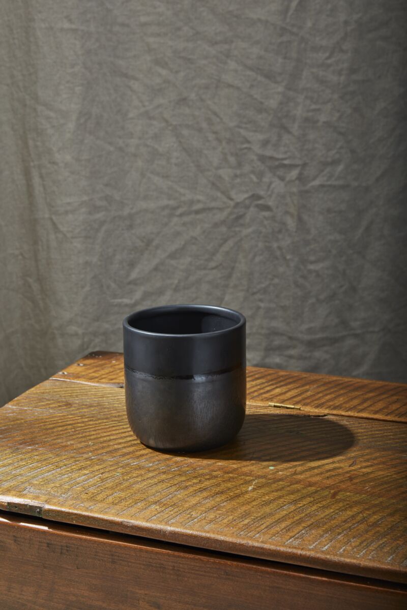 Design Shop Black Lennon Pot, 5" X 5.25"