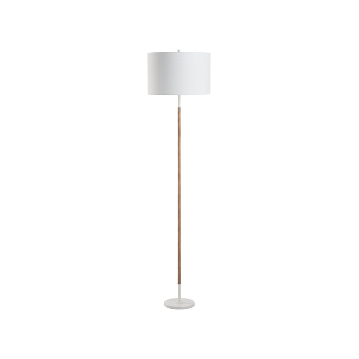 Chelsea House Amelia Rattan Floor Lamp - Matte White