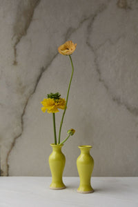 Design Shop Yellow Chasing Rainbows Budvase, 2" X 5", Set of 4.
