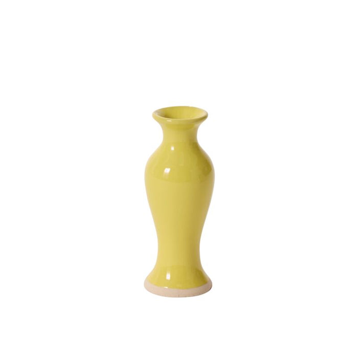Design Shop Yellow Chasing Rainbows Budvase, 2" X 5", Set of 4.