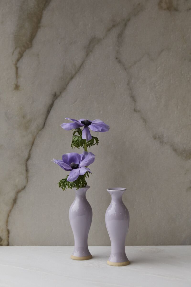 Design Shop Purple Chasing Rainbows Budvase, 2" X 6", Set of 4.