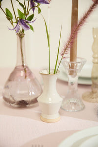 Design Shop White Chasing Rainbows Budvase, 2.5" X 4.75", Set of 4.