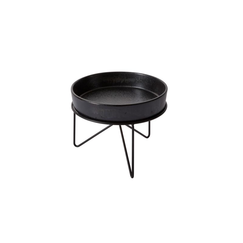 Design Shop Black Encino Tray with Stand, 10" X 7.75".
