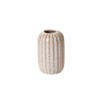 Design Shop Off-White Fault Line Vase, 3.25" X 5.25", Set of 4.
