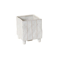 Design Shop White Tarragona Square Planter, 5.5" X 6".