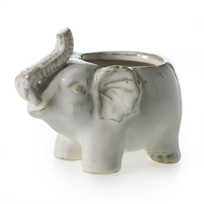 Design Shop White Elephant Pot Pot, 5" X 4", Set of 4.