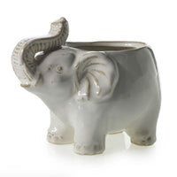 Design Shop White Elephant Pot Pot, 7" X 5.25", Set of 2.