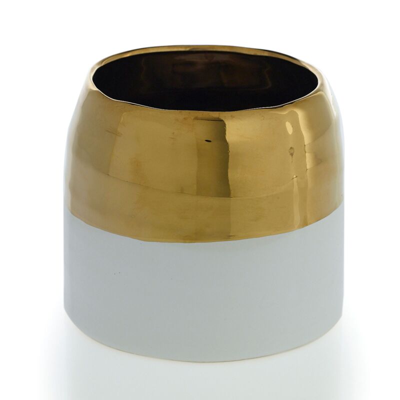 Design Shop White Claire Pot, 5.75" X 5", Set of 2.