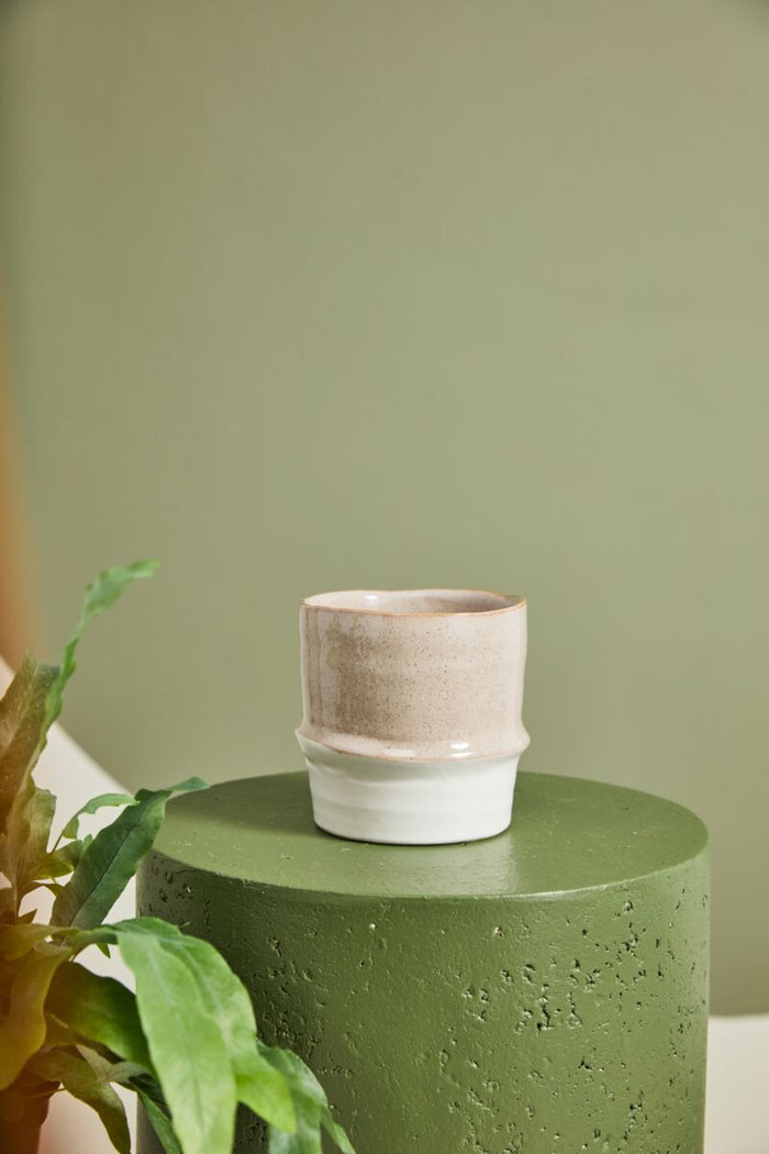 Design Shop Tan Valley Pot, 4.75" X 4.75", Set of 4.