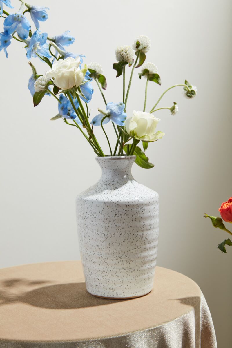 Design Shop White Hari Budvase, 3.75" X 6.25", Set of 4.