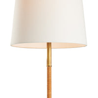 Chelsea House Amelia Rattan Lamp - Aged Brass