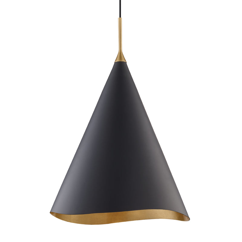 Hudson Valley - 9618-GL/BLK - One Light Pendant - Martini - Gold Leaf