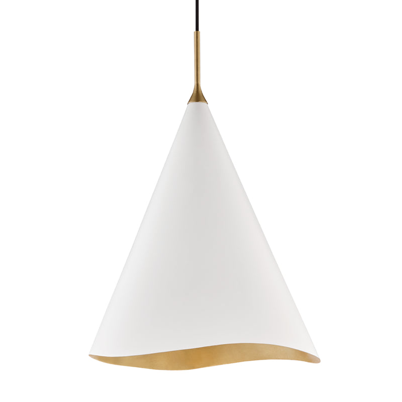 Hudson Valley - 9618-GL/WHT - One Light Pendant - Martini - Gold Leaf