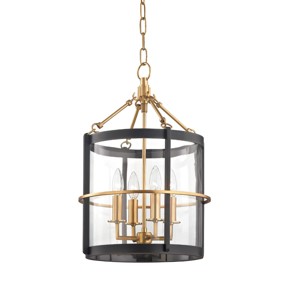 Hudson Valley - BKO200-AOB - Four Light Lantern - Ren - Aged Brass/Old Bronze