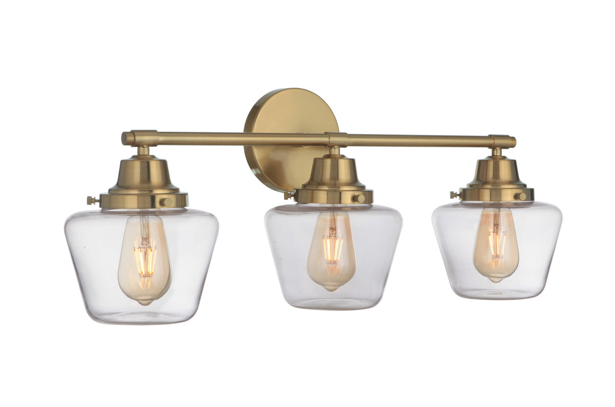 Craftmade - 19528SB3 - Three Light Vanity - Essex - Satin Brass