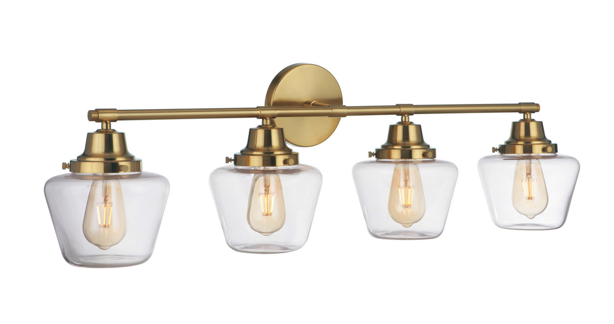 Craftmade - 19538SB4 - Four Light Vanity - Essex - Satin Brass