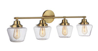 Craftmade - 19538SB4 - Four Light Vanity - Essex - Satin Brass