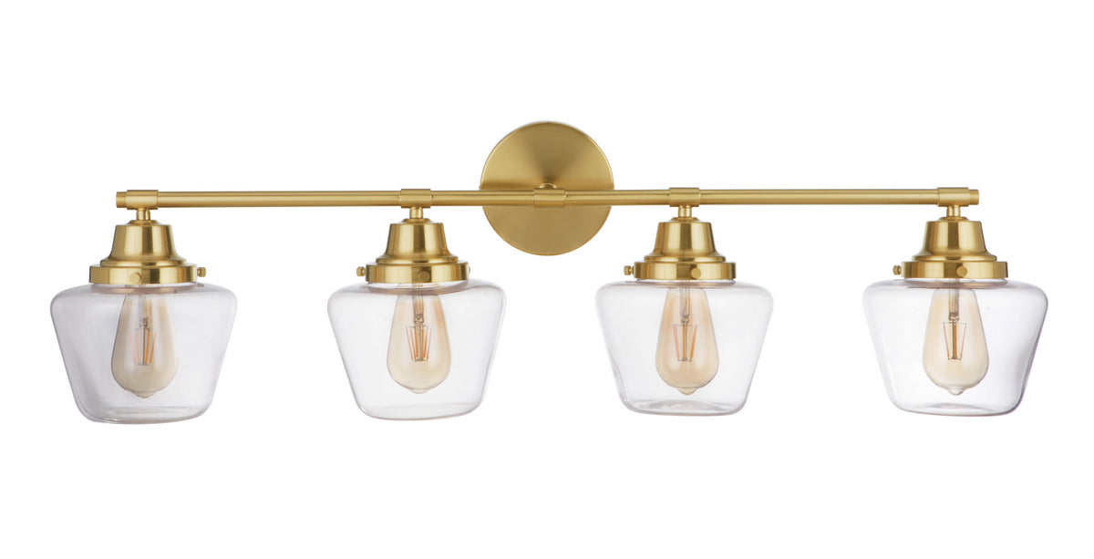Craftmade - 19538SB4 - Four Light Vanity - Essex - Satin Brass