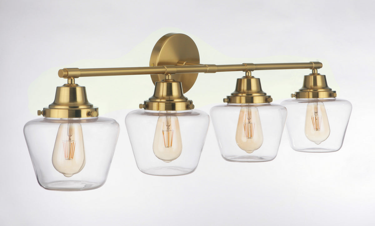 Craftmade - 19538SB4 - Four Light Vanity - Essex - Satin Brass