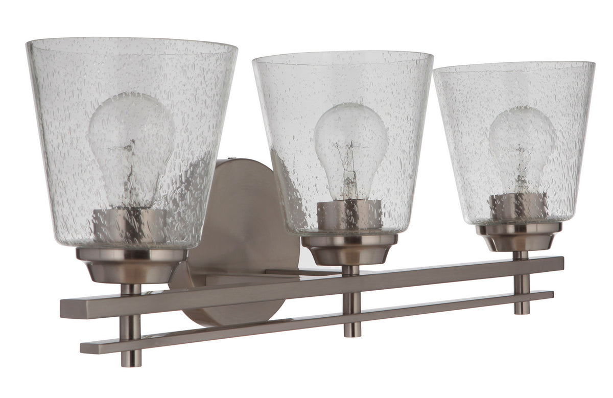 Craftmade - 19624BNK3 - Three Light Vanity - Drake - Brushed Polished Nickel