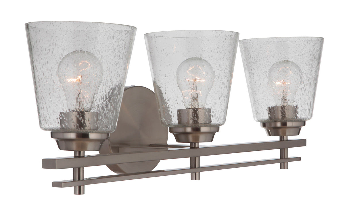 Craftmade - 19624BNK3 - Three Light Vanity - Drake - Brushed Polished Nickel