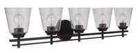 Craftmade - 19642FB5 - Five Light Vanity - Drake - Flat Black