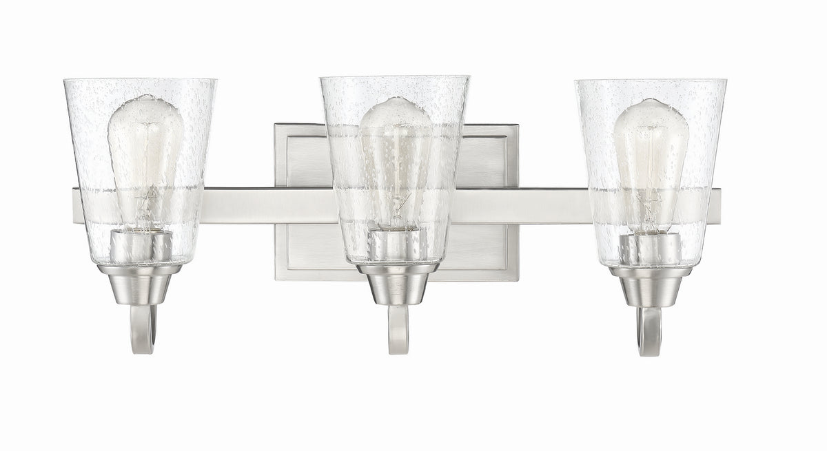Craftmade - 41903-BNK-CS - Three Light Vanity - Grace - Brushed Polished Nickel