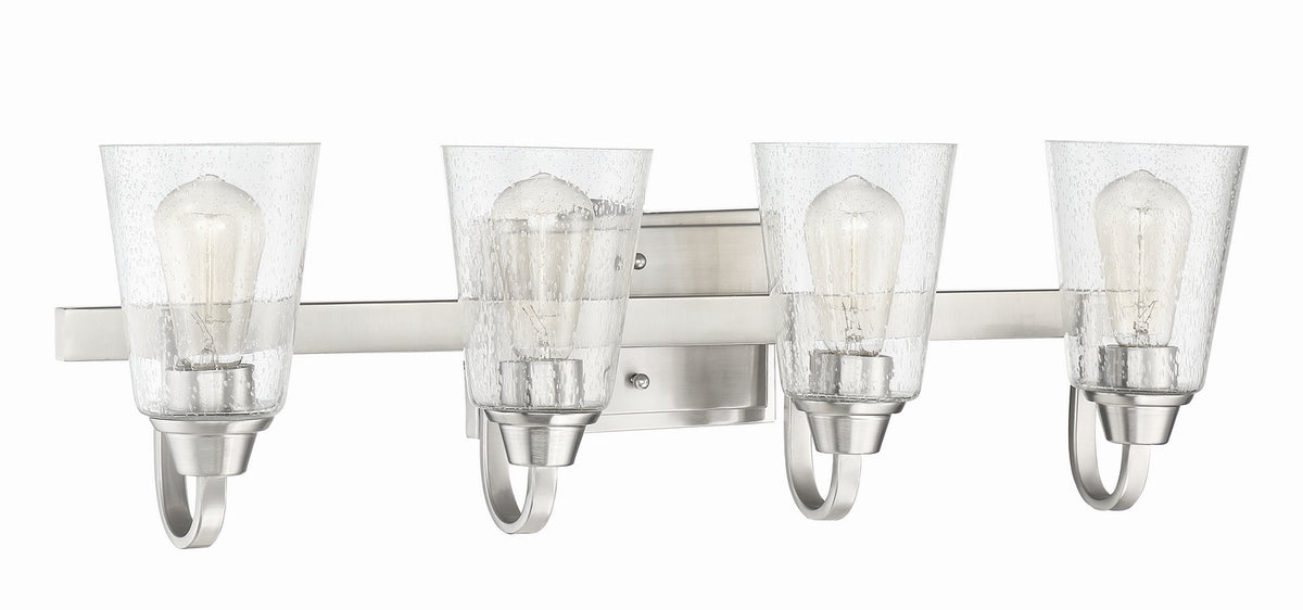 Craftmade - 41904-BNK-CS - Four Light Vanity - Grace - Brushed Polished Nickel