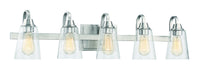 Craftmade - 41905-BNK-CS - Five Light Vanity - Grace - Brushed Polished Nickel