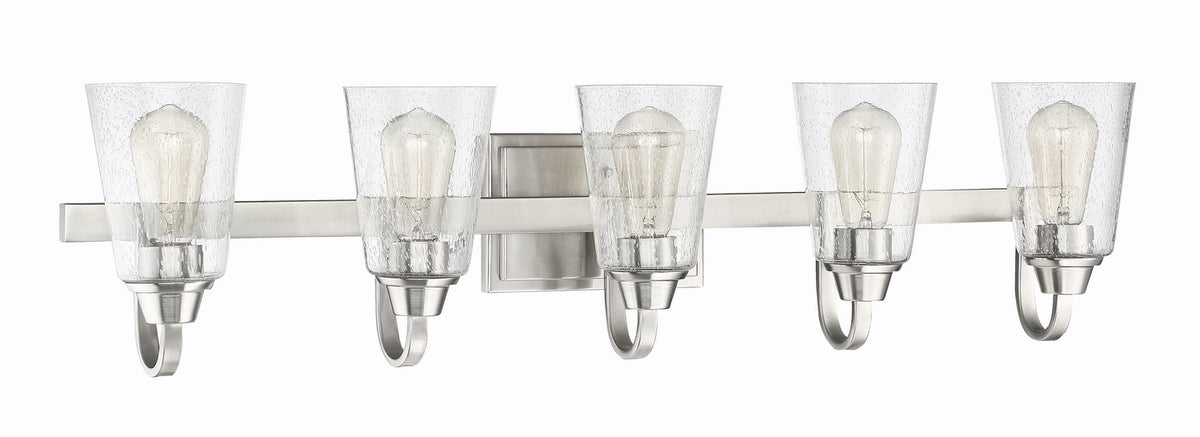 Craftmade - 41905-BNK-CS - Five Light Vanity - Grace - Brushed Polished Nickel