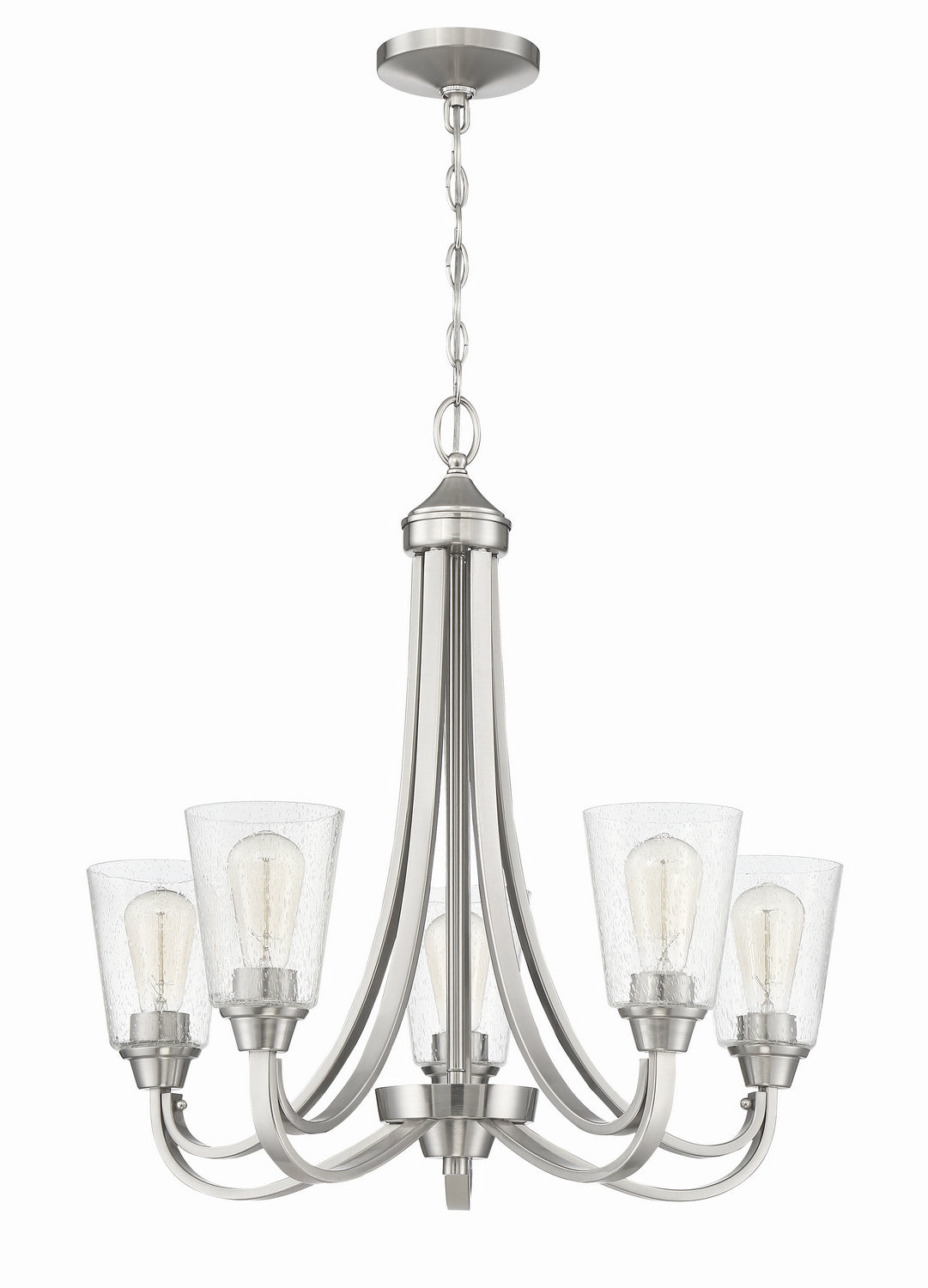 Craftmade - 41925-BNK-CS - Five Light Chandelier - Grace - Brushed Polished Nickel