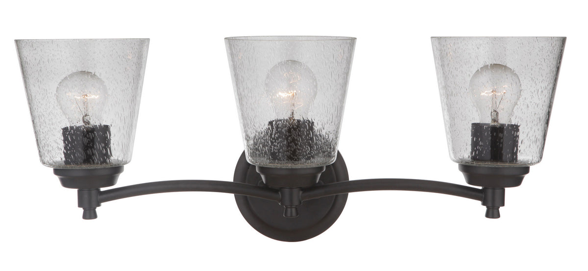 Craftmade - 50203-FB - Three Light Vanity - Tyler - Flat Black