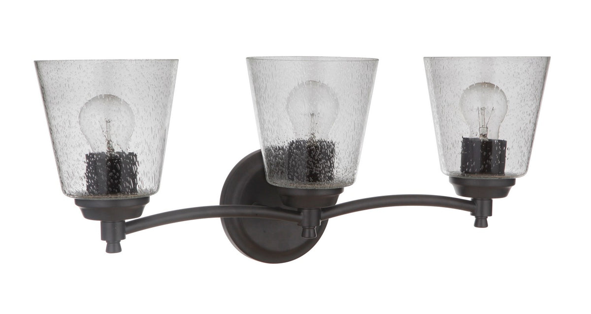 Craftmade - 50203-FB - Three Light Vanity - Tyler - Flat Black