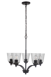 Craftmade - 50225-FB - Five Light Chandelier - Tyler - Flat Black