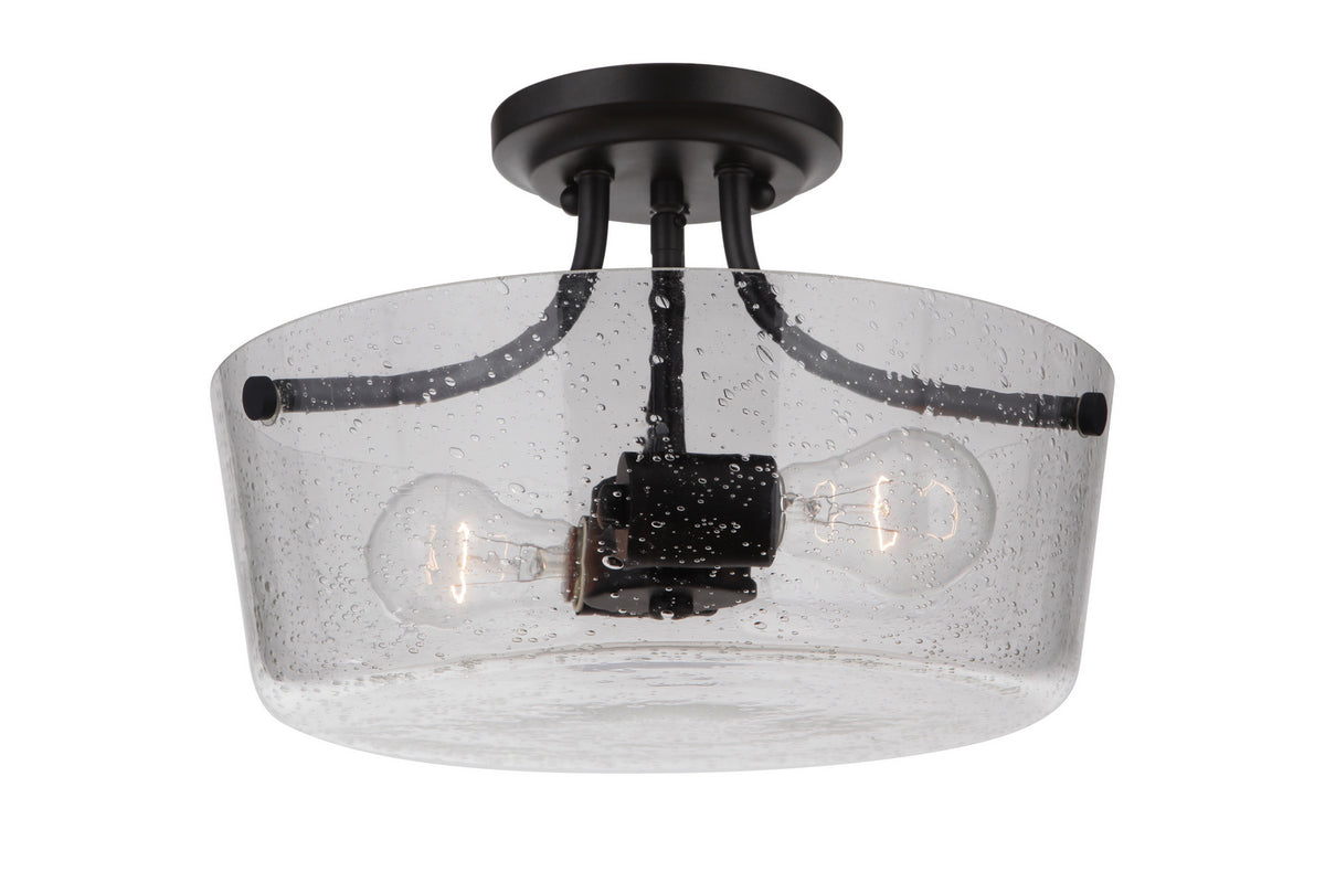 Craftmade - 50252-FB - Two Light Semi Flush Mount - Tyler - Flat Black