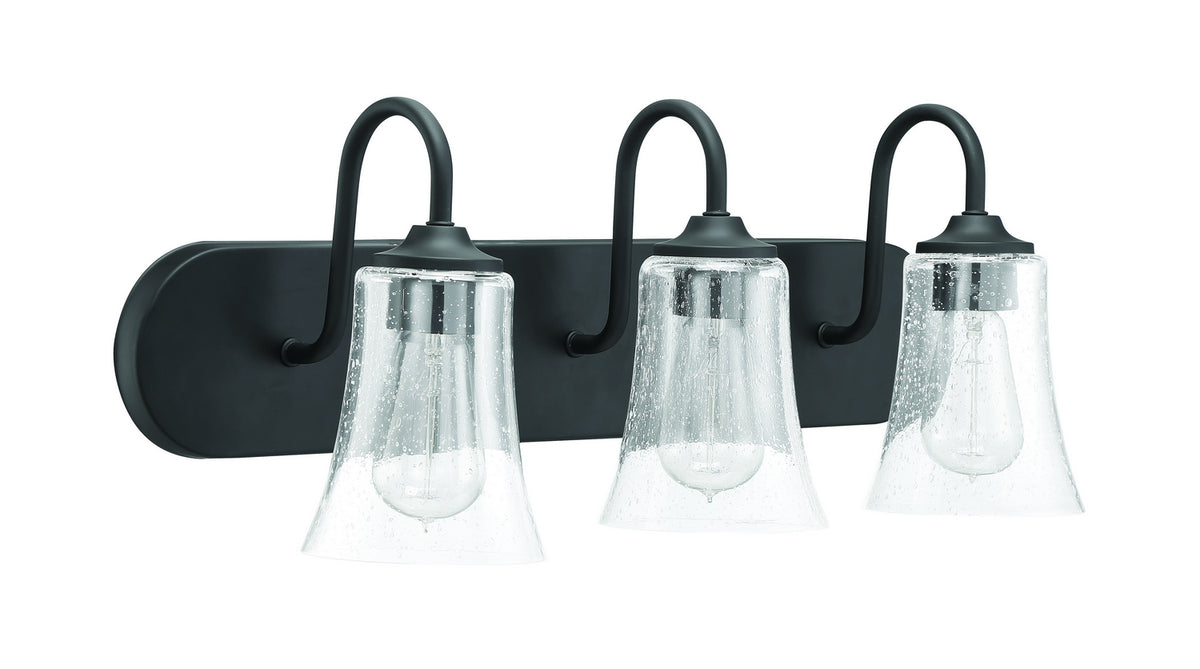 Craftmade - 50403-FB - Three Light Vanity - Gwyneth - Flat Black