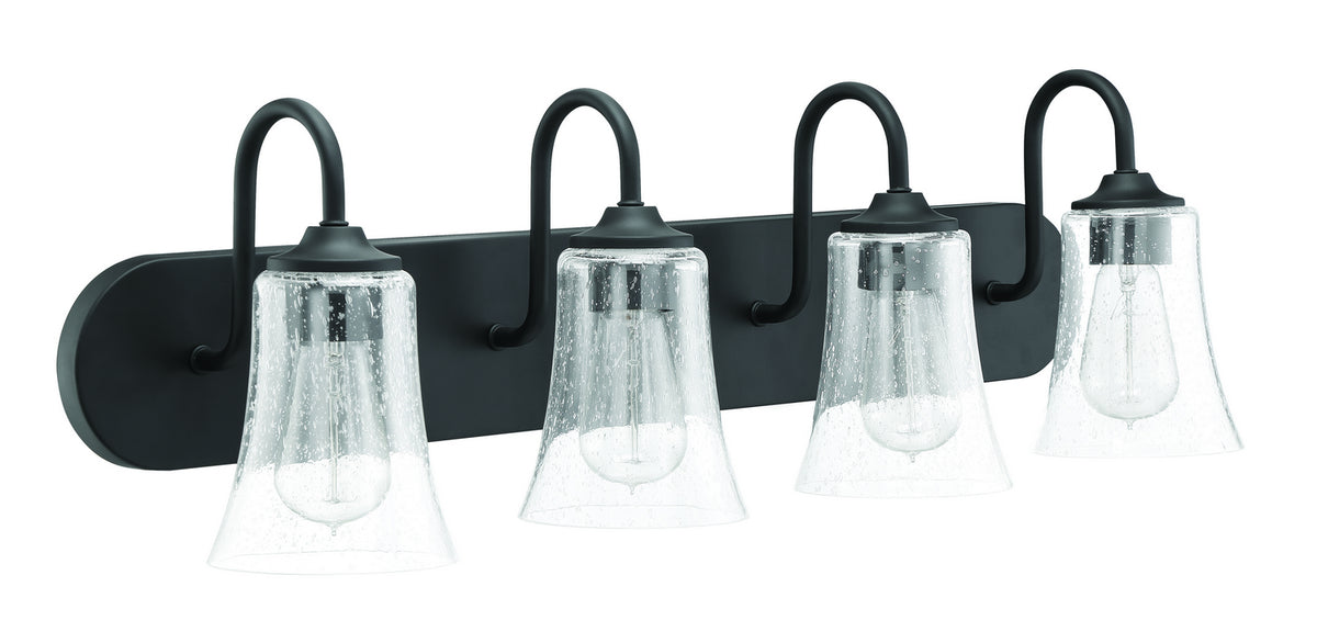 Craftmade - 50404-FB - Four Light Vanity - Gwyneth - Flat Black