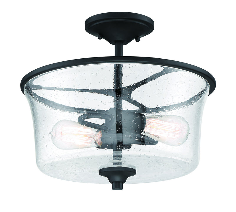 Craftmade - 50452-FB - Two Light Convertible Semi Flush - Gwyneth - Flat Black