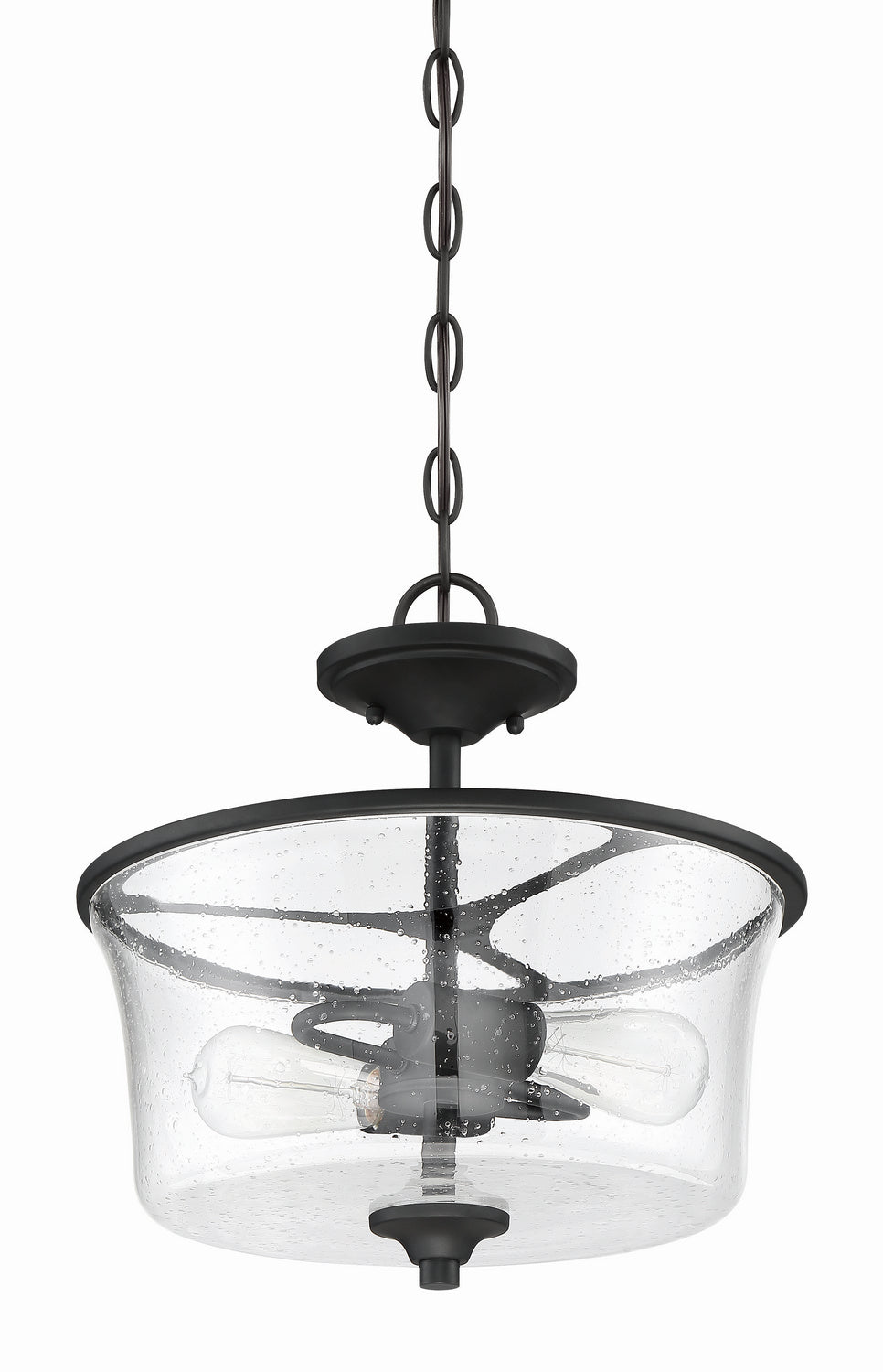 Craftmade - 50452-FB - Two Light Convertible Semi Flush - Gwyneth - Flat Black