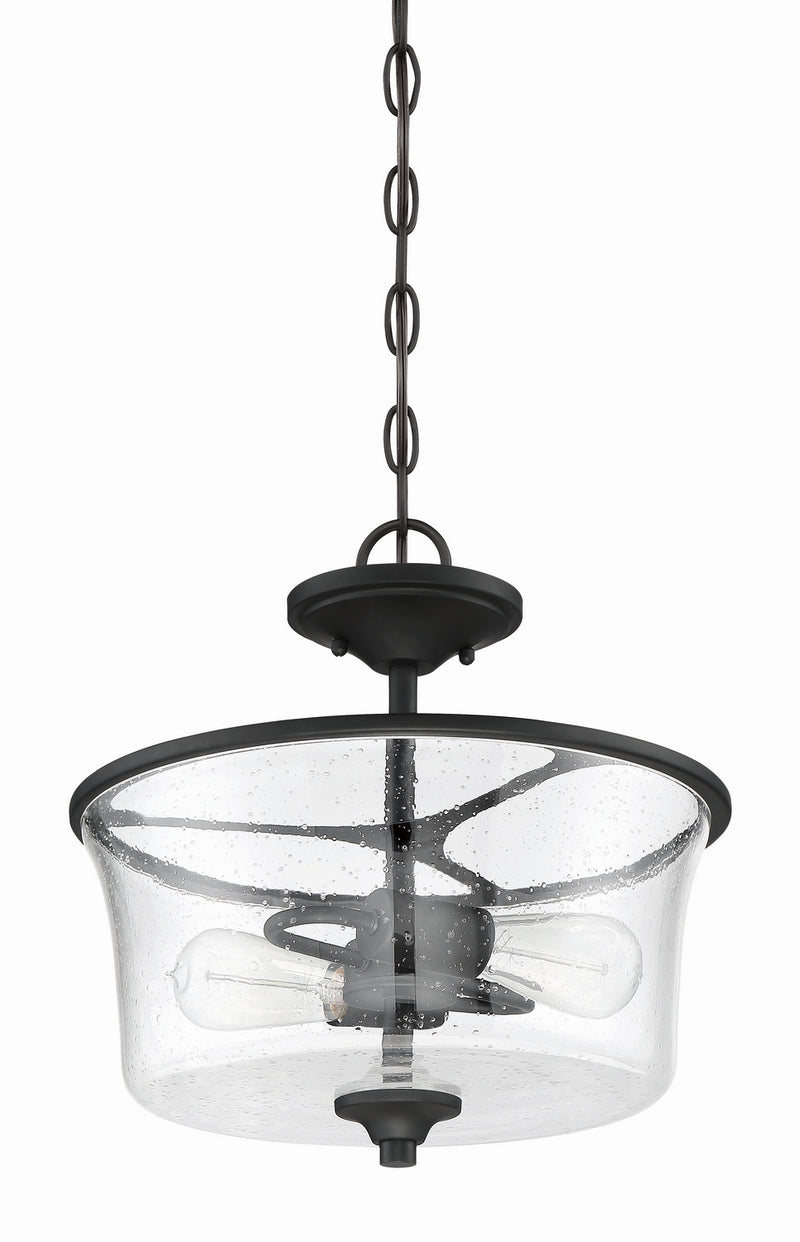 Craftmade - 50452-FB - Two Light Convertible Semi Flush - Gwyneth - Flat Black