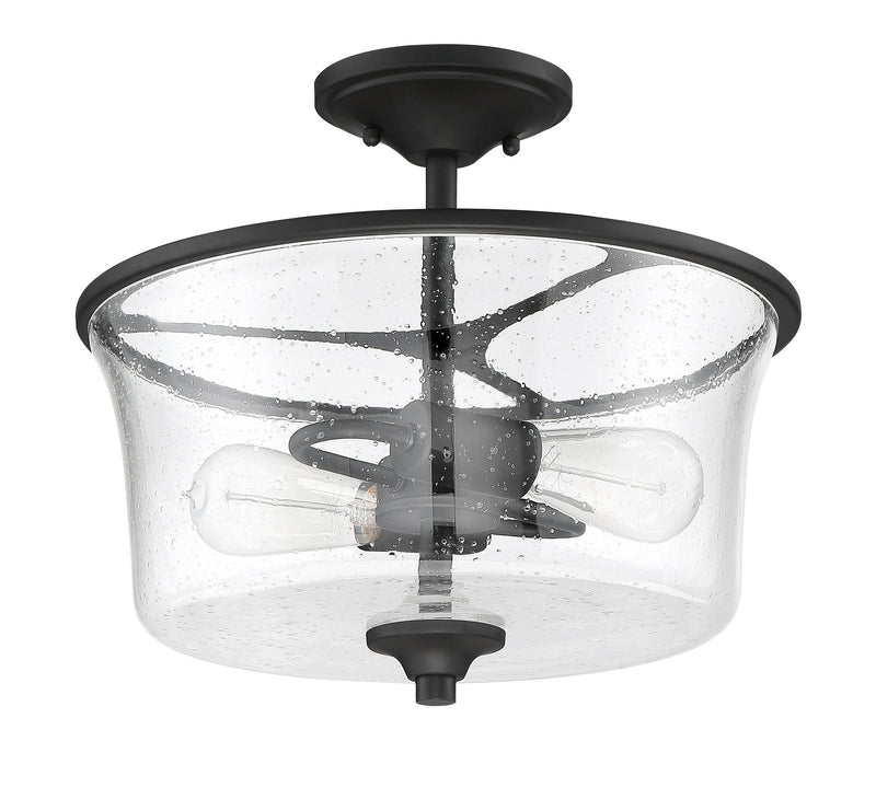 Craftmade - 50452-FB - Two Light Convertible Semi Flush - Gwyneth - Flat Black