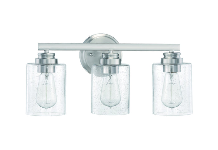 Craftmade Three Light Vanity from the Bolden collection in Brushed Polished Nickel finish