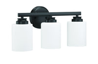 Craftmade - 50503-FB-WG - Three Light Vanity - Bolden - Flat Black